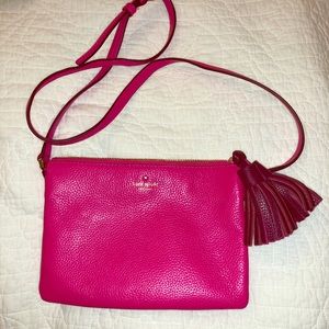 KATE SPADE pink tassel crossbody bag